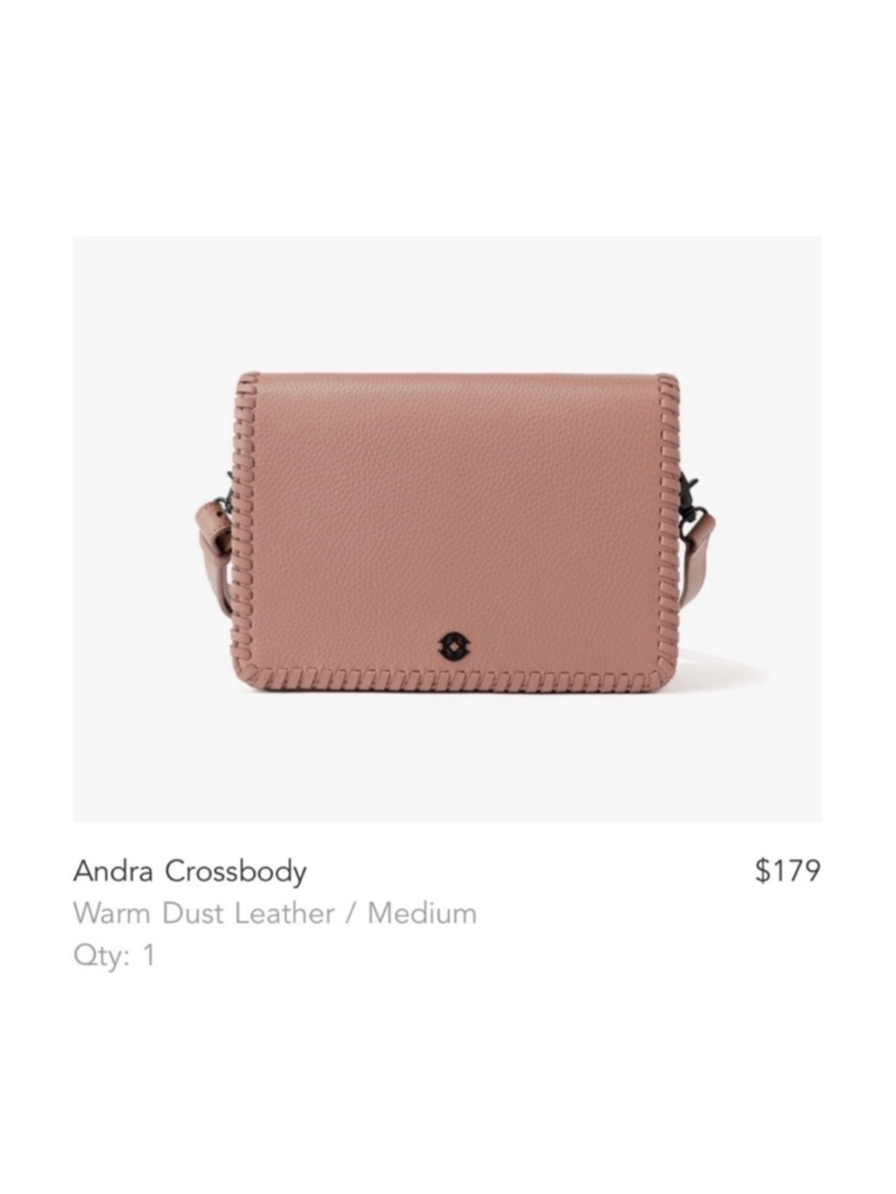 Dagne Dover Andra Crossbody Bag Warm Dust Pink